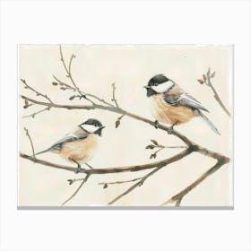 Chickadees 6 Canvas Print