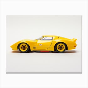 Toy Car 69 Corvette Racer Yellow Canvas Print
