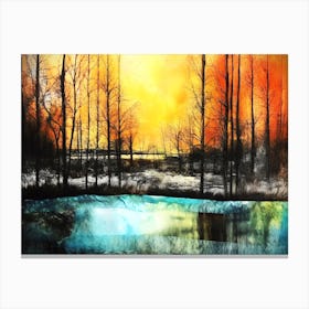 Spring Thaw - In The Woods Canvas Print