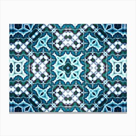 Blue And White Abstract Pattern 1 Canvas Print