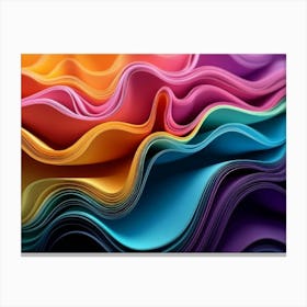 Rainbow Paper Canvas Print