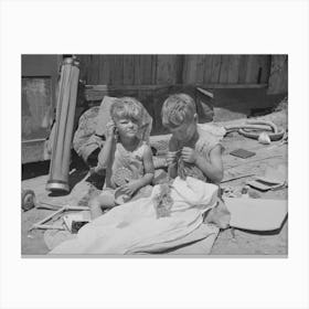 Children Of Mays Avenue Camp, Oklahoma City, Oklahoma, Their Father Is A Trasher And They Are Playing With Canvas Print