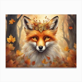 Autumn Mystical Fox 11 Canvas Print