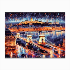 Magical Budapest City At Night Pt. 2 Canvas Print