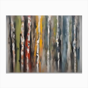 Birch Trees Abstract Forest 1 Canvas Print