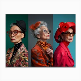 Fashion Femal Icons Of Ages, Illustrating The Timeless Nature Of Style 4 Canvas Print