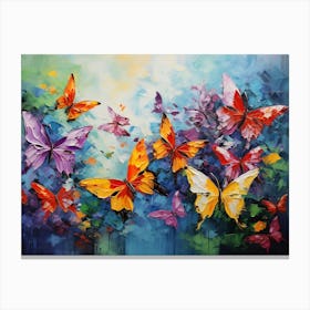 Butterflies In The Sky Canvas Print