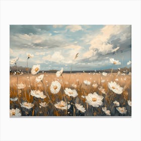 Wildflowers Field Landscape 9 Canvas Print