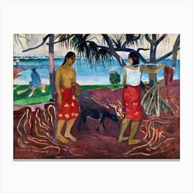 Under The Pandanus (1892), Paul Gauguin Canvas Print