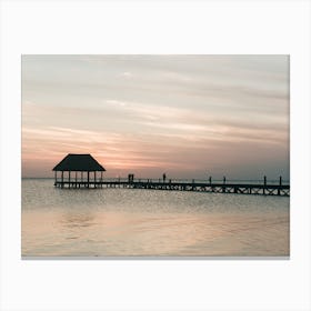 Sunset At Isla Holbox In Mexico Canvas Print