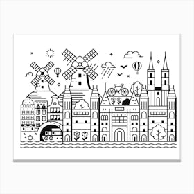 Amsterdam Cityscape Canvas Print