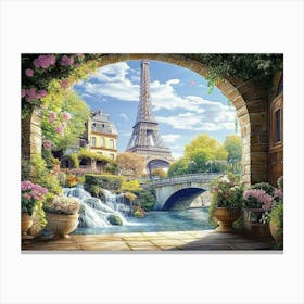 Paris Bridge Canvas Print