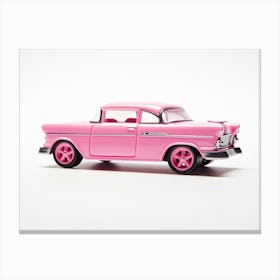 Toy Car 55 Chevy Bel Air Gasser Pink Canvas Print