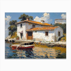 House By The Water Canvas Print