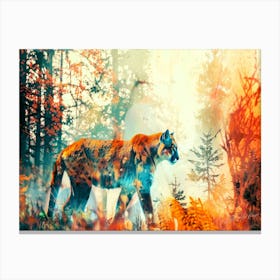 Wild Cat Cougar - Cougar Genus Canvas Print