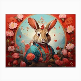 Rabbit In Chinese Costume 1 Canvas Print