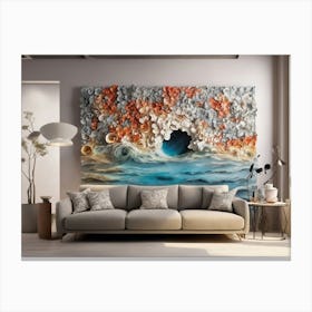 Abstract Ocean Wall Art Canvas Print