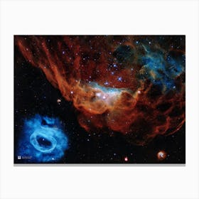 Cosmic Reef (2020), NGC 2014, NGC 2020 (NASA Hubble Space Telescope) — space poster, science poster, space photo Canvas Print