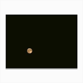 Golden moon black sky | Minimal Art | Italy Canvas Print