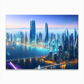 Futuristic Cityscape 7 Canvas Print