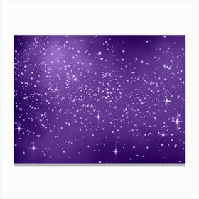 Royal Purple Shining Star Background Canvas Print