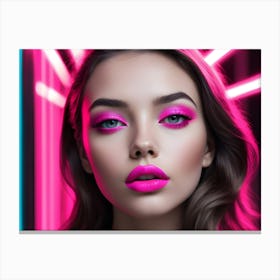 Neon Girl 1 Canvas Print