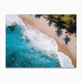 Aerial View Of A Tropical Beach 8 Canvas Print
