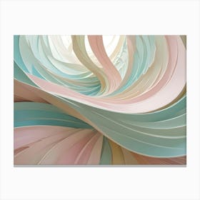 A Colorful, Abstract Background Featuring A Swirling Pattern Of Pastel Colored Ribbons Canvas Print