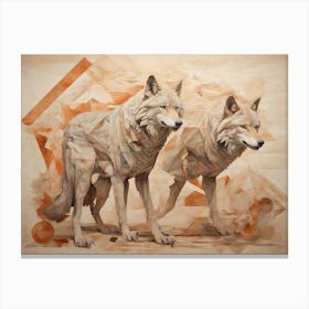 wolf couple Canvas Print