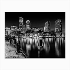 Boston Fan Pier Park & Skyline Canvas Print