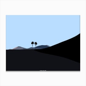 Lanzarote, Walking on the Moon, Plams, Volcanos Canvas Print