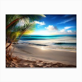 Sunset On The Beach 11 Canvas Print