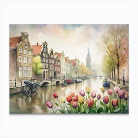 Amsterdam Tulips Canvas Print