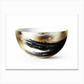 Gold And Black Bowl 1 Canvas Print