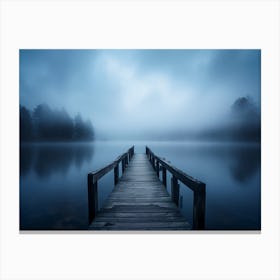 Pier In The Mist 1 Canvas Print