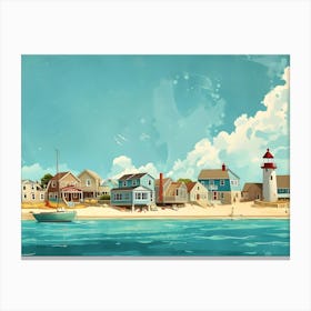 Of A Beach Scene Canvas Print