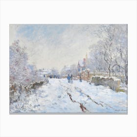 Snow At Argenteuil (1874–1875), Claude Monet Canvas Print