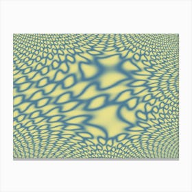 Optical Illusion Fractal Pattern in Blue Canvas Print