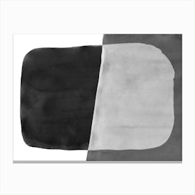 Minimal Black And White Abstract 06 Canvas Print