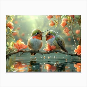 Beautiful Bird on a branch Canvas Print