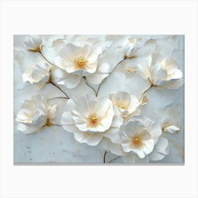 White Magnolias 1 Canvas Print