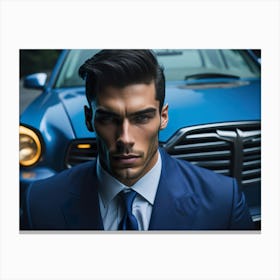 Bussinness Man Blue (86) Canvas Print