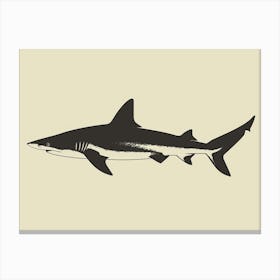 Dogfish Shark Silhouette 3 Canvas Print
