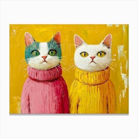 Cats In Sweaters 4 Canvas Print