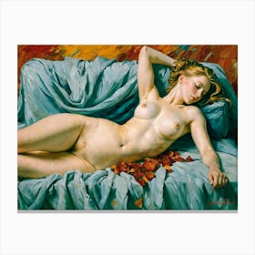 A Woman On A Sofa Impressionism Canvas Print