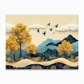 Paper Cut Art Canvas Print