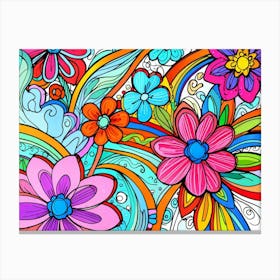 Colorful Flowers 3 Canvas Print