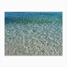 Clear, blue sea water on the Mediterranean coast Canvas Print