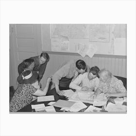 Fsa (Farm Security Administration) Clients Making Plans For Farms In County Supervisor S Office, Grangeville, Idaho 1 Canvas Print