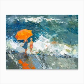 Orange Umbrella Canvas Print